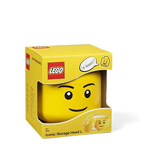 Tête Lego géante - Idée cadeau pour ranger les Lego et servir de vide-poche déco pour petits et grands.