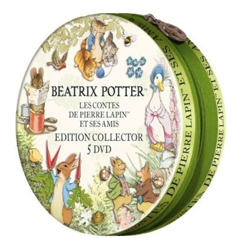Coffret DVD intégrale Pierre Lapin pour enfants, films d'animation éducatifs et collector Beatrix Potter.