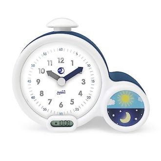 Réveil Kidsleep bleu ou rose pour enfant avec veilleuse intégrée et affichage double
