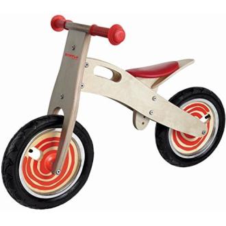 Mon vélo? En bois, sans pédales et sans roulettes !