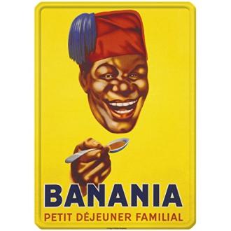 Avec la plaque métal Banania, j'aime le chocolat et je le montre avec style