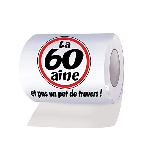Rouleau de papier toilette humoristique spécial 60 ans