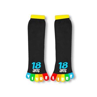 Chaussettes à orteils spéciales 18 ans : Originalité, confort et message symbolique. Un cadeau insolite et mémorable pour marquer cette étape importante de la vie.