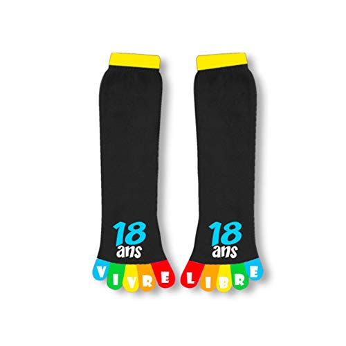 Chaussettes à orteils spéciales pour 18 ans : Vivre libre !