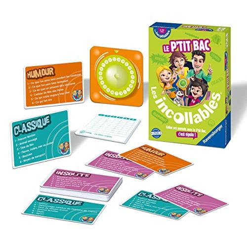 Famille jouant avec le jeu de société Le Petit Bac des Incollables, version innovante et éducative, parfaite pour l'apprentissage et la créativité.