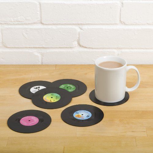 Le lot de 6 dessous de verres vinyle