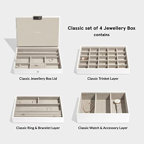 Boîte à bijoux de luxe Stackers évolutive, personnalisable, et organisée avec intérieur en velours