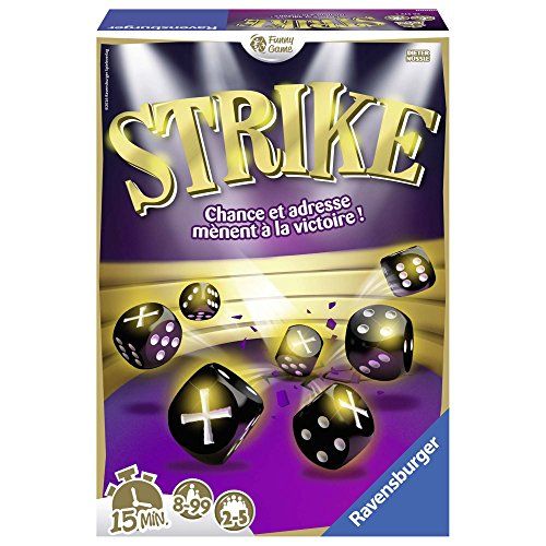 Jeu d'ambiance Strike idéal pour les amateurs de jeux, simple, addictif, parties rapides et familiales.
