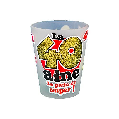 Pack de 4 shooters anniversaire 40 ans pour homme, fun et convivial