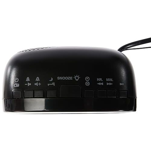 Radio réveil Muse compact avec afficheur LED ambre, radio PLL FM, double alarme, parfait cadeau pratique et esthétique pour bien débuter la journée