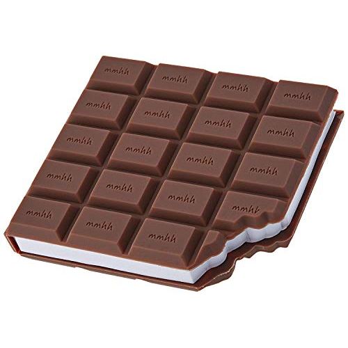 Bloc note en forme de plaque de chocolat croqué, idée cadeau gourmande.