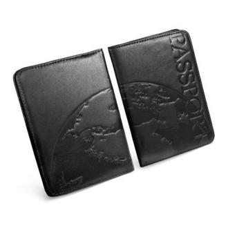 Étui en cuir Nappa personnalisable pour passeport avec emplacements pour cartes et option de gravure de message ou initiales.
