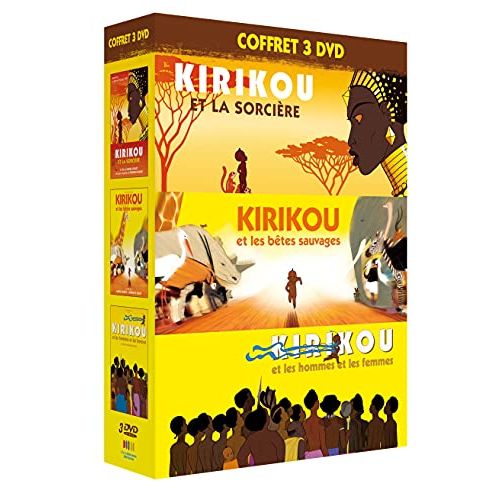 Coffret DVD intégral Kirikou, animation familiale culturelle avec le petit héros africain.
