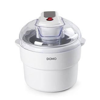 Sorbetière Domo compacte pour glaces maison personnalisées, facile à nettoyer et avec recettes incluses
