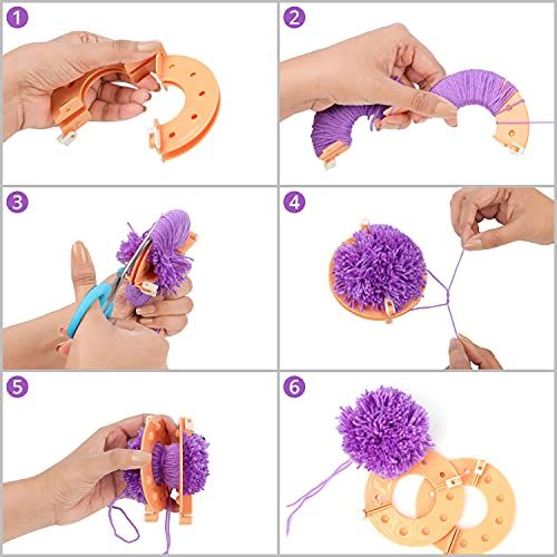Une boite qui contient tout ce qu'il faut pour réaliser des pompons