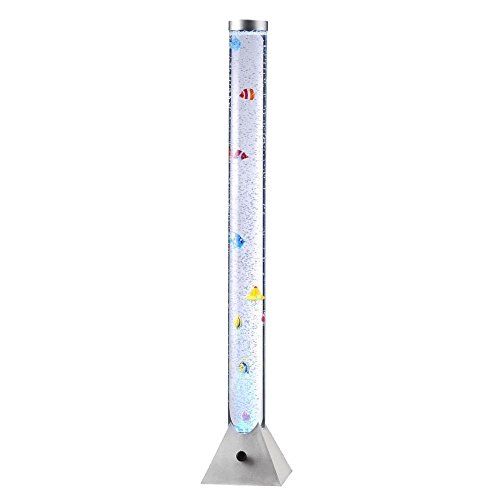 Colonne d'eau lumineuse LED avec poissons factices pour décoration sans entretien d'intérieur