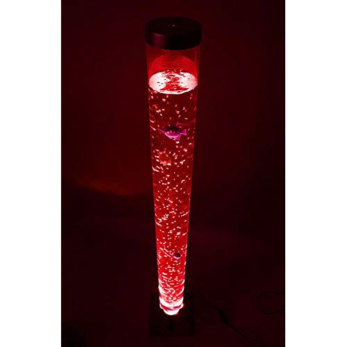 Colonne d'eau lumineuse LED avec poissons factices pour décoration sans entretien d'intérieur