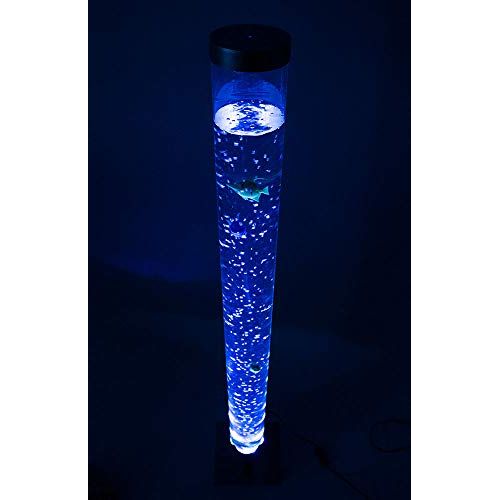 Colonne d'eau lumineuse LED avec poissons factices pour décoration sans entretien d'intérieur