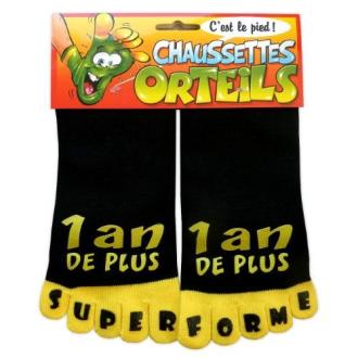 Les chaussettes orteils 1 an de plus
