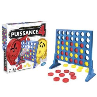 Jeu de société Puissance 4 classique pour enfants et famille, stratégie et apprentissage ludique.