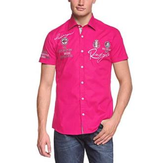 Chemise Redbridge colorée à manches courtes, en coton et élasthanne, élégante et confortable pour hommes soucieux de style et originalité.