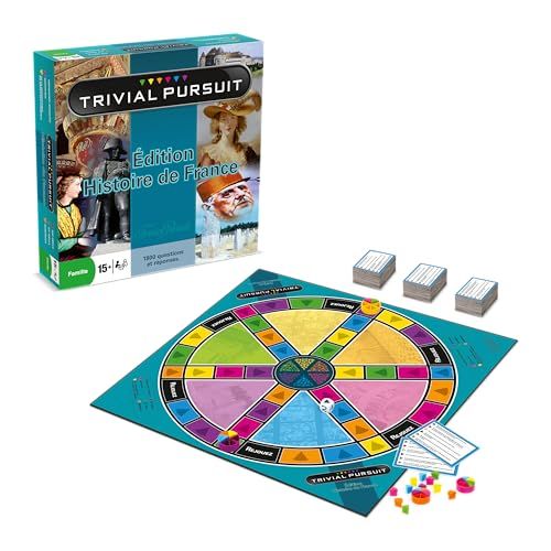 Trivial Pursuit Histoire de France - Jeu société éducatif pour la fête des pères, soirée familiale culturelle.