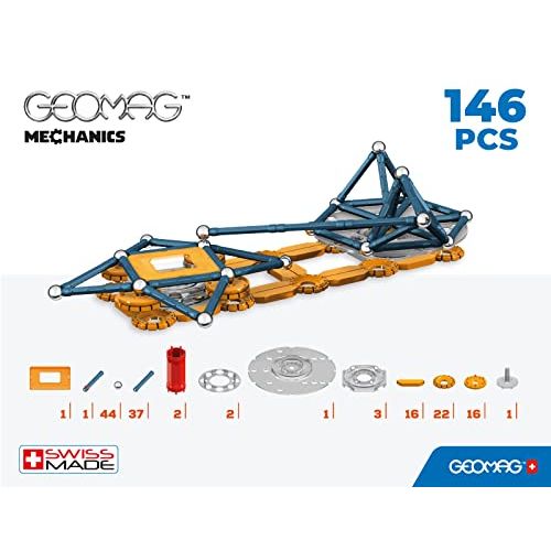 Coffret Geomag 146 pièces : jeu de construction magnétique pour enfants à partir de 7 ans.