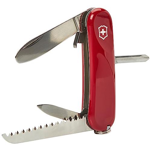 Victorinox Junior 09 Couteau Suisse pour enfant rouge avec fonctions sécuritaires et polyvalentes pour jeunes explorateurs