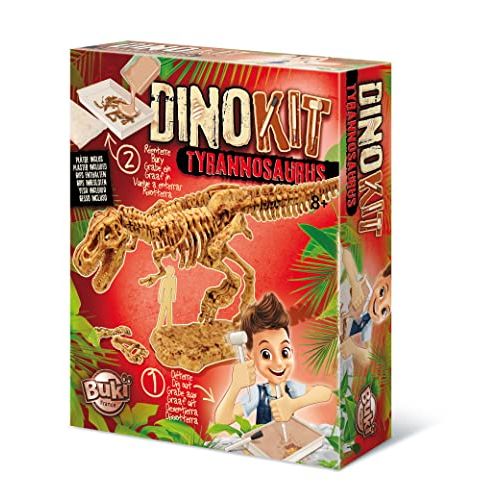 Kit de fouille de dinosaure Buki pour enfants, paléontologie ludique et éducative, assemblage T-Rex.