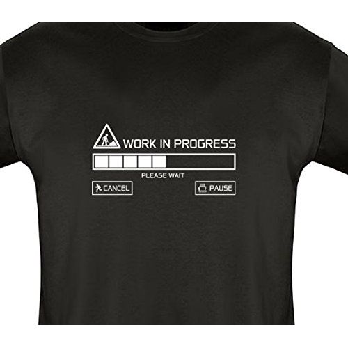 Tee-shirt geek coton bio avec barre de progression humoristique pour technophiles