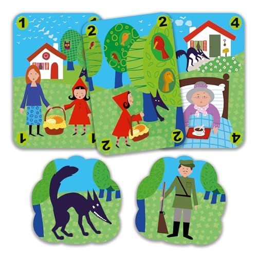 Jeu de cartes Méchanlou pour enfants, inspiré du Petit Chaperon Rouge