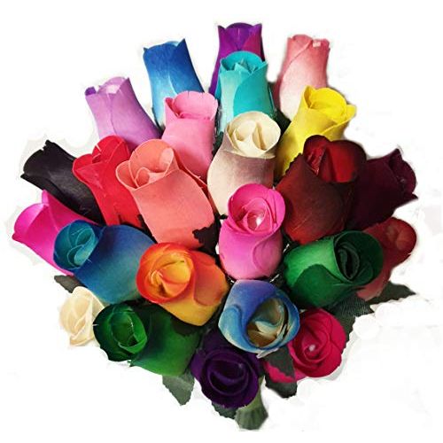 Bouquet de 24 roses en bois, écologique et durable, parfait pour décoration intérieure élégante et cadeau intemporel
