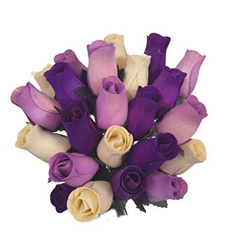 Bouquet de 24 roses en bois, écologique et durable, parfait pour décoration intérieure élégante et cadeau intemporel