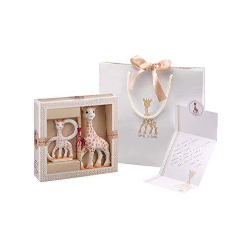 Coffret cadeau naissance Sophie la Girafe avec jouets éveil et anneau de dentition