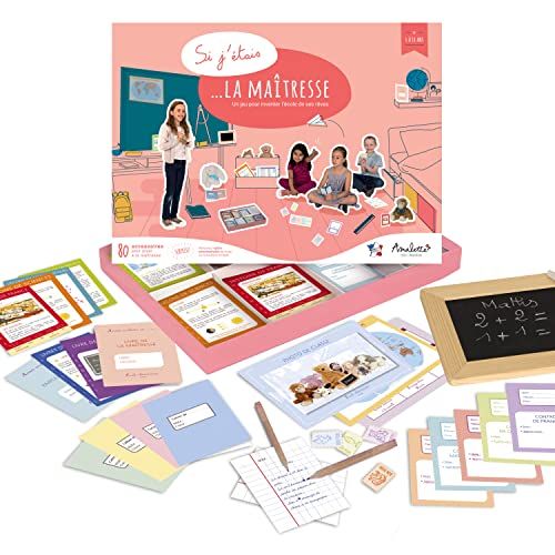 Le jeu de La Maitresse d'Amulette, kit éducatif pour enfants curieux, 80 accessoires, créativité, jeu de rôle, écologique, fabriqué en France.