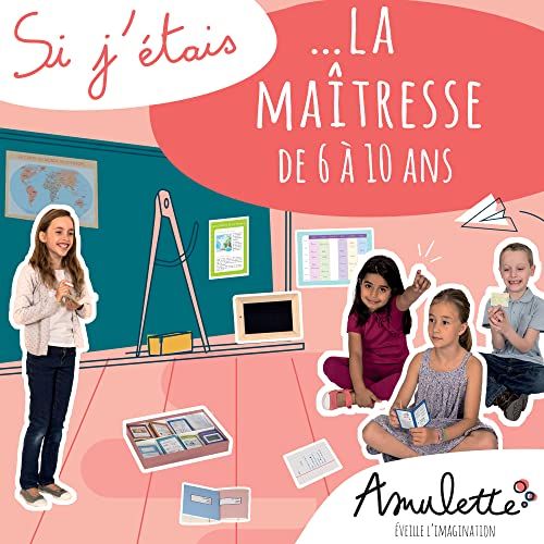 Le jeu de La Maitresse d'Amulette, kit éducatif pour enfants curieux, 80 accessoires, créativité, jeu de rôle, écologique, fabriqué en France.
