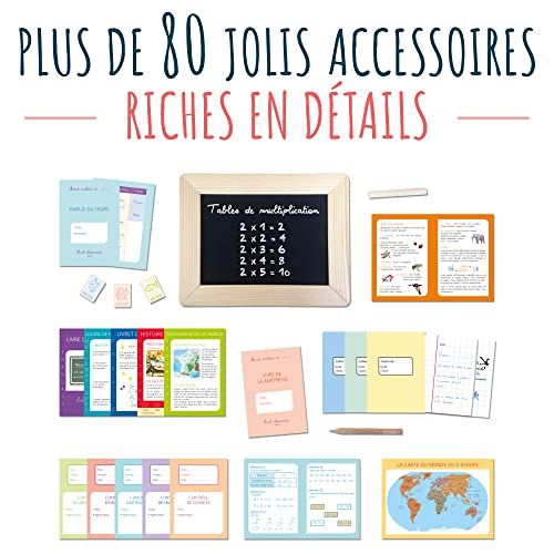 Le jeu de La Maitresse d'Amulette, kit éducatif pour enfants curieux, 80 accessoires, créativité, jeu de rôle, écologique, fabriqué en France.