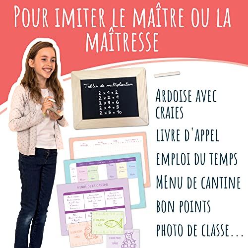 Le jeu de La Maitresse d'Amulette, kit éducatif pour enfants curieux, 80 accessoires, créativité, jeu de rôle, écologique, fabriqué en France.