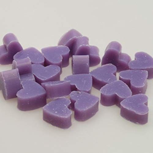 Lot de 100 mini savons en forme de cœur, parfum lavande et citron, cadeau original mariage, fabriqué avec lait de brebis, sachet organza.
