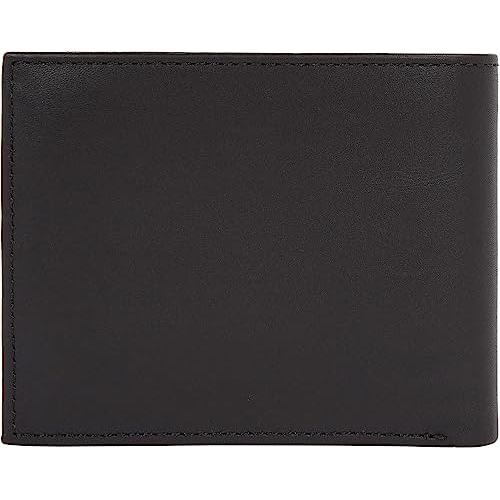 Portefeuille Tommy Hilfiger en cuir de veau, élégant, pratique, avec fermeture à bouton-poussoir, idéal cadeau pour homme, design intemporel.