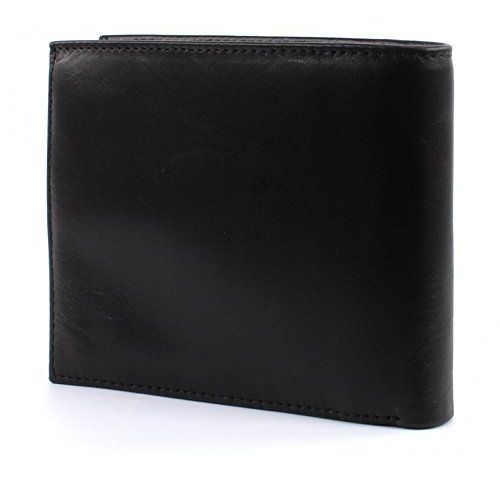 Portefeuille Tommy Hilfiger en cuir de veau, élégant, pratique, avec fermeture à bouton-poussoir, idéal cadeau pour homme, design intemporel.