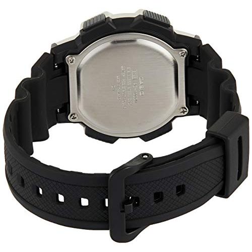 Montre Casio Quartz LCD noire étanche avec Illuminator pour adolescents