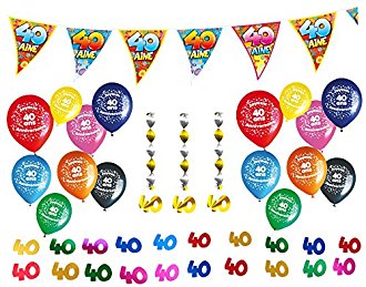 Pack Deco Anniversaire 40 Ans Pack Deco Anniversaire 40 Ans