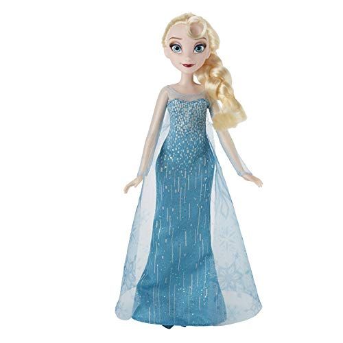Poupée Elsa de La Reine des Neiges, robe pailletée, cheveux soyeux, 30 cm, jouet Hasbro