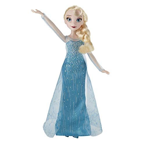 Poupée Elsa de La Reine des Neiges, robe pailletée, cheveux soyeux, 30 cm, jouet Hasbro