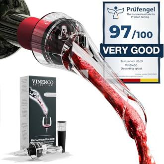 Verseur aérateur refroidisseur vin 3 en 1 Vinenco améliorant arôme et goût du vin