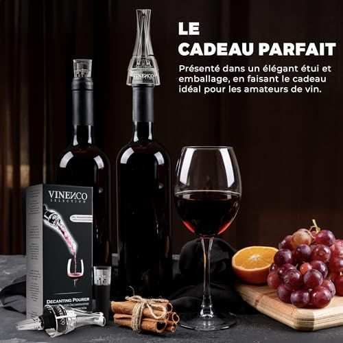 Verseur aérateur refroidisseur vin 3 en 1 Vinenco améliorant arôme et goût du vin