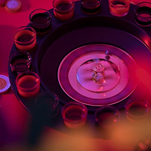 Jeu de roulette à boire avec 16 verres colorés pour soirée festive