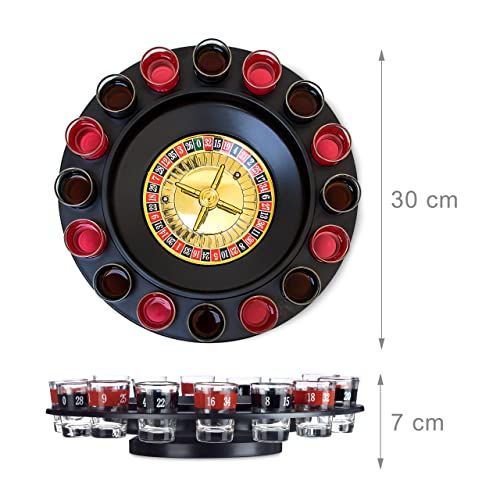 Jeu de roulette à boire avec 16 verres colorés pour soirée festive