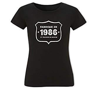 Tee shirt coupe femme 1986